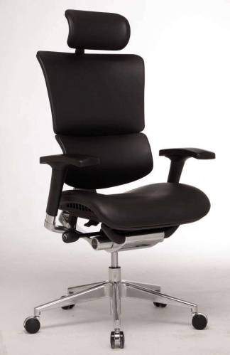 Ортопедическое кресло Expert Spring Leather Чёрное