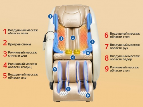 Массажное кресло FUJIMO SUPREME F355 Шампань